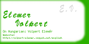 elemer volpert business card